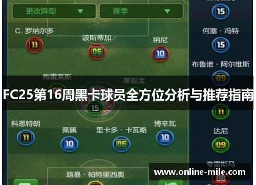 FC25第16周黑卡球员全方位分析与推荐指南
