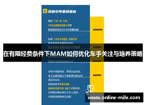 在有限经费条件下MAM如何优化车手关注与培养策略